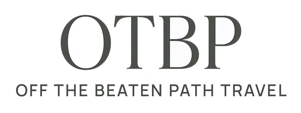 Site logo featuring the text "OTBP" on one line, followed by "OFF THE BEATEN PATH TRAVEL" on the next.